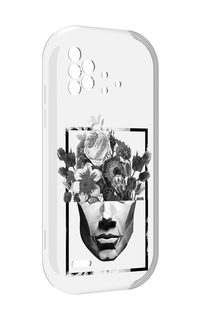 Чехол MyPads черно белая ваза в абстракции для UMIDIGI Bison X10 / X10 Pro