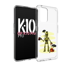 Чехол MyPads прикольный робот для OPPO K10 Pro