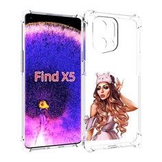 Чехол MyPads девушка-с-маской-для-сна женский для Oppo Find X5