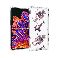 Чехол MyPads мини-роботы для Samsung Galaxy Xcover Pro 1