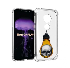 Чехол MyPads череп в лампочке для Motorola Moto G7 Play