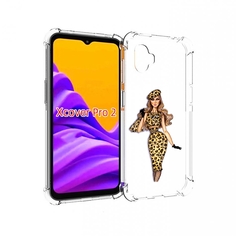 Чехол MyPads леопардовое платье женский для Samsung Galaxy Xcover Pro 2