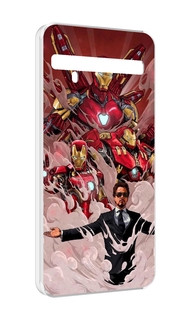 Чехол MyPads Тони-Старк-и-костюмы для TCL 10 Pro / TCL 10 + Plus