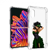 Чехол MyPads девушка-в-модном-длинном-платье женский для Samsung Galaxy Xcover Pro 1