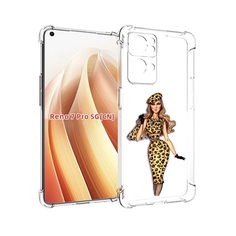 Чехол MyPads леопардовое платье женский для OPPO Reno7 Pro 5G