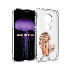 Чехол MyPads Роскошное-платье женский для Motorola Moto G7 Play