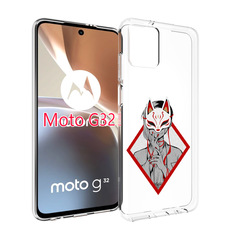 Чехол MyPads девушка в маске япония для Motorola Moto G32