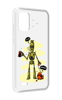 Чехол MyPads прикольный робот для UMIDIGI Bison Pro