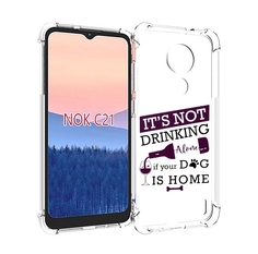 Чехол MyPads не-пей-один-дома для Nokia C21