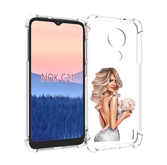 Чехол MyPads Роскошное-платье женский для Nokia C21