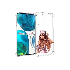 Чехол MyPads девушка-с-маской-для-сна женский для Motorola Moto G82 / Moto G52