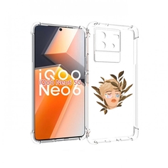 Чехол MyPads лицо-с-патчами для Vivo iQoo Neo 6 5G