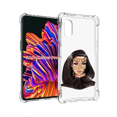 Чехол MyPads девушка-в-золотой-маске для Samsung Galaxy Xcover Pro 1