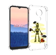 Чехол MyPads прикольный робот для Nokia C21