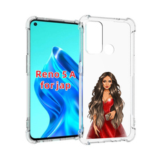Чехол MyPads девушка-в-вечернем-платье женский для Oppo Reno 5A