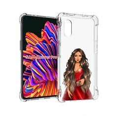 Чехол MyPads девушка-в-вечернем-платье женский для Samsung Galaxy Xcover Pro 1