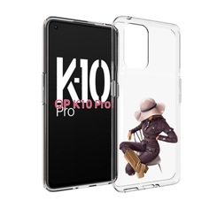 Чехол MyPads загадочная-девушка-в-костюме женский для OPPO K10 Pro