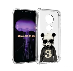 Чехол MyPads Панда-в-костюме для Motorola Moto G7 Play