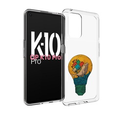Чехол MyPads кит в лампочке с парусами для OPPO K10 Pro