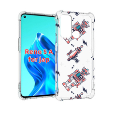 Чехол MyPads мини-роботы для Oppo Reno 5A