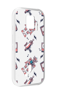 Чехол MyPads мини-роботы для ZTE Nubia Red Magic 7S Pro