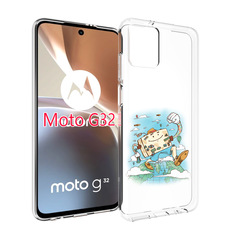 Чехол MyPads Счастливый чемодан для Motorola Moto G32