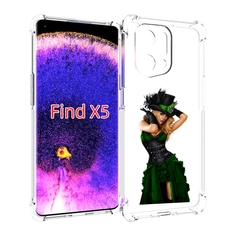 Чехол MyPads девушка-в-модном-длинном-платье женский для Oppo Find X5