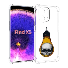 Чехол MyPads череп в лампочке для Oppo Find X5