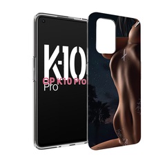 Чехол MyPads белые-татуировки-на-теле для OPPO K10 Pro