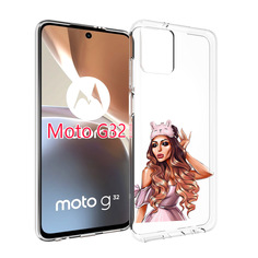Чехол MyPads девушка-с-маской-для-сна женский для Motorola Moto G32