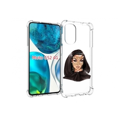 Чехол MyPads девушка-в-золотой-маске для Motorola Moto G82 / Moto G52