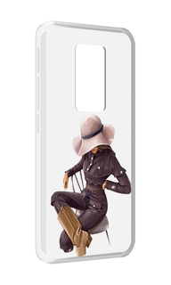 Чехол MyPads загадочная-девушка-в-костюме женский для Motorola Defy 2021