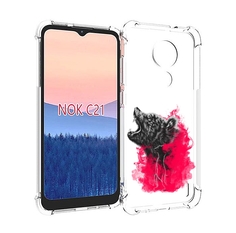 Чехол MyPads медведь в дымке для Nokia C21