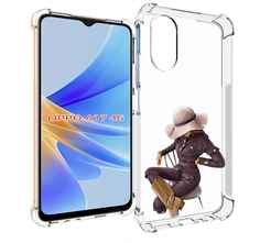 Чехол MyPads загадочная-девушка-в-костюме женский для OPPO A17