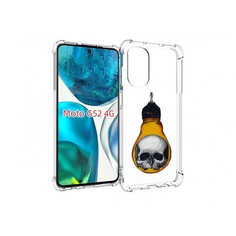 Чехол MyPads череп в лампочке для Motorola Moto G82 / Moto G52