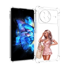 Чехол MyPads Девушка-в-мини-платье женский для Vivo X Note 5G