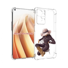 Чехол MyPads загадочная-девушка-в-костюме женский для OPPO Reno7 Pro 5G