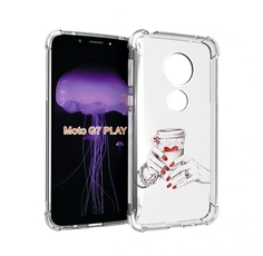 Чехол MyPads Любовный-стакан для Motorola Moto G7 Play