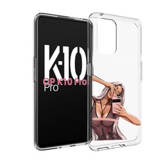 Чехол MyPads девушка-в-прозрачной-одежде для OPPO K10 Pro