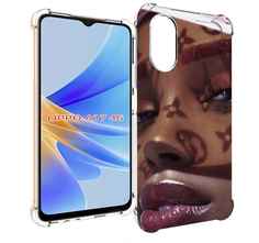 Чехол MyPads лицо девушки тень женский для OPPO A17