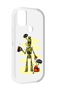 Чехол MyPads прикольный робот для UMIDIGI A9