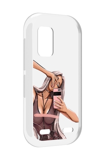 Чехол MyPads девушка-в-прозрачной-одежде для UleFone Armor X10 / X10 Pro