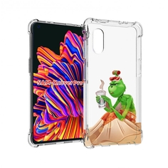 Чехол MyPads Гринч-в-платье для Samsung Galaxy Xcover Pro 1