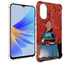 Чехол MyPads машина мчится с дымком для OPPO A17
