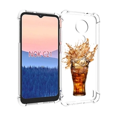 Чехол MyPads Кола-в-стакане для Nokia C21