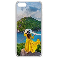 Чехол-накладка Krutoff Clear Case Платье летнее женское для iPhone 5S