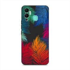 Чехол Awog 3101752-1 для Infinix Hot 12 Play "Рамка из перьев"