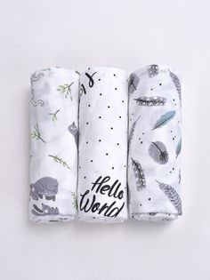 Пеленка из муслина "Ассорти" 3 шт. (120*135) Bio Textiles
