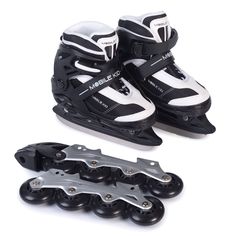 Коньки прогулочные детские Mobile Kid Uni Skate M, черный; белый, 29; 30; 31; 32
