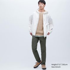 Брюки мужские UNIQLO 455482COL57 хаки 33/32 (доставка из-за рубежа)